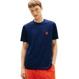 Tommy Hilfiger Erkek Script Monogram Swimshop Tee Mw0mw43066 S/S T-Shirt, Mavi (Carbon Navy), S