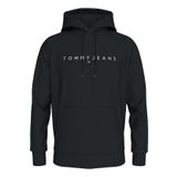 Tommy Hilfiger Erkek Siyah Kapüşonlu Sweatshirt