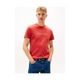 Tommy Hilfiger Erkek Slim Fit Entry T-Shirt - Kızıl Kahve