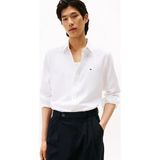 Tommy Hilfiger Erkek Slim Fit Nem Kontrol Özellikli Oxford Pike Dokuma Kumaş Uzun Kollu Beyaz Gömlek MW0MW40516-YBR - 2XL