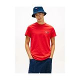 Tommy Hilfiger Erkek Slim Fit Sign Chest T-Shirt - Kırmızı