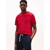Tommy Hilfiger Erkek Slim Fit Yuvarlak Yakalı Kısa Kollu Esnek Kumaş Kırmızı T-Shirt MW0MW39995-XLD - 2XL