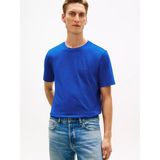 Tommy Hilfiger Erkek Slim Fit Yuvarlak Yakalı Kısa Kollu Esnek Kumaş Mavi2 T-Shirt MW0MW39995-C7F - XL