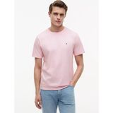 Tommy Hilfiger Erkek Slim Fit Yuvarlak Yakalı Kısa Kollu Esnek Kumaş Pembe T-Shirt MW0MW39995-TPB - XL