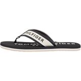 Tommy Hilfiger Erkek Sporty Hilfiger Plaj Sandaleti, 41, FM0FM05805, Siyah