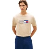 Tommy Hilfiger Erkek S/S tişört, Haki (Sandalwood), L