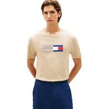 Tommy Hilfiger Erkek S/S tişört, Haki (Sandalwood), M