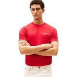 Tommy Hilfiger Erkek S/S tişört, Kırmızı (Medium Red), S