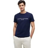 Tommy Hilfiger Erkek S/S tişört, Mavi (Carbon Navy), M