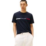 Tommy Hilfiger Erkek S/S Tişört, Mavi (Çöl Gökyüzü), M