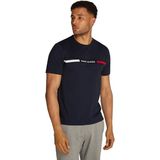 Tommy Hilfiger Erkek S/S Tişört, Mavi (Çöl Gökyüzü), S