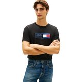 Tommy Hilfiger Erkek S/S tişört, siyah (Black), M