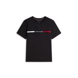 Tommy Hilfiger Erkek S/S Tişört, siyah siyah), L