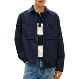 Tommy Hilfiger Erkek Tech Overshirt Mw0mw42586 Overshirt Ceket, Mavi (Desert Sky), XXL