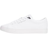 Tommy Hilfiger Erkek TH HI VULC CORE LOW LTH II ESS Spor Ayakkabı White 42
