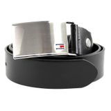 Tommy Hilfiger Erkek TH PLAQUE BELT 3.5 ADJ Kemer Black 85