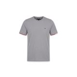 Tommy Hilfiger Erkek Tişört Kısa Kollu Bisiklet Yaka Logolu Basic Düz Şerit Detaylı Günlük Spor Sezonluk Şık Trend MW0MW41300