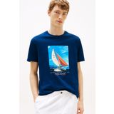 Tommy Hilfiger Erkek Tişört MW0MW38615 Mavi