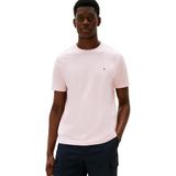 Tommy Hilfiger Erkek tişörtü, kısa kollu, mevsimsel sağlam tişört, yuvarlak yaka, Pembe (Pink Lily), XL