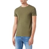 Tommy Hilfiger Erkek tişörtü, kısa kollu, yuvarlak yaka, Haki (Faded Military), S