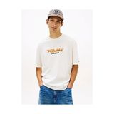 Tommy Hilfiger Erkek Tjm 90's Blok Detaylı T-Shirt - Ekru