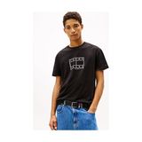 Tommy Hilfiger Erkek Tjm Ragular Center Flag T-Shirt - Siyah - XL
