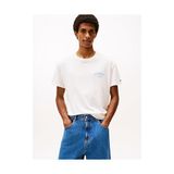 Tommy Hilfiger Erkek Tjm Regular Dollar Stack T-Shirt - Beyaz - XL