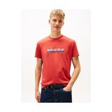 Tommy Hilfiger Erkek Tjm Regular Fit 1985 Grafik Detaylı T-Shirt - Kızıl Kahve - XL