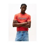 Tommy Hilfiger Erkek Tjm Regular Fit Grafik Detaylı T-Shirt - Kızıl Kahve - XL