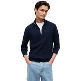 Tommy Hilfiger Erkek TJM SLM ESS LIGHT ¼ ZIP SWTR EXT Kazak Dark Night Navy S
