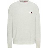 TOMMY HILFIGER Erkek Tommy Hilfiger Logolu Saf Organik Pamuklu Bisiklet Yakalı Düşük Omuzlu Kazak Gri Kazak DM0DM17776-PJ4 M