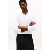 Tommy Hilfiger Erkek Uzun Kollu Liquid Cotton Pamuklu Polo T-Shirt - Beyaz - White - XL