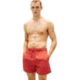 Tommy Hilfiger Erkek Yüzme Şortu Medium Logolu Büzme İpi, Kırmızı (Terra Kırmızısı), L