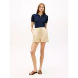 Tommy Hilfiger Ess Lınen Pull On Short Kadın Bej Şort - Ww0ww49637
