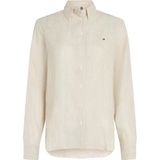 Tommy Hilfiger Ess Lınen Relaxed Shırt Kadın Beyaz Gömlek - Ww0ww44679