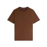 Tommy Hilfiger ESS SEASONAL REG FIT SOLID TEE Erkek T-Shirt, Kahverengi, XL