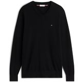 Tommy Hilfiger essential cotton v neck Erkek Kazak black S