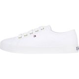 TOMMY HILFIGER ESSENTIAL NAUTICAL SNEAKER Kadın Spor Ayakkabı, White, 41