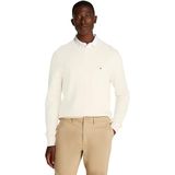Tommy Hilfiger ESSENTIAL STRUCTURE CREW NECK Kazak, Beyaz, S