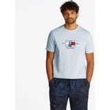 Tommy Hilfiger Flag Sailing Erkek Mavi T-Shirt - C1O-Mavi