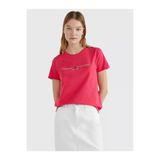 Tommy Hilfiger Fusya Bayan Herıtage C-Nk T-Shırt