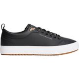 Tommy Hilfiger Geri Dönüştürülmüş Suni Deri - Geri Dönüştürülmüş Polyester Siyah Erkek Günlük Ayakkabı TH HI VULC CORE LOW CLEAT LTH