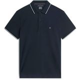 Tommy Hilfiger Göğüste Bayrak İşlemesi Polo Yaka T-Shirt, L, MW0MW37310, Mavi, Erkek