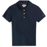Tommy Hilfiger Gold Button Slım Ss Polo Kadın Mavi T-Shirt - Ww0ww49252
