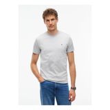 Tommy Hilfiger Gri Bisiklet Yaka T-Shirt, XL, 5003405314, Açık Gri, Erkek