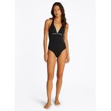 Tommy Hilfiger halter one piece (ext sizes) Kadın Mayo Black Small