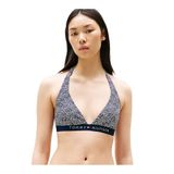 Tommy Hilfiger halter rp print Kadın Mayo Illustrated Wave Dark Night Navy Medium