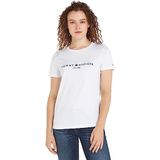 Tommy Hilfiger heritage hilfiger c-nk reg tee Kadın T-shirt white XL
