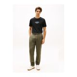 Tommy Hilfiger HERITAGE LABEL TEE Erkek Siyah T-Shirt - MW0MW42392