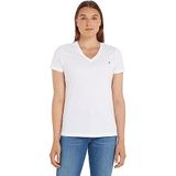 Tommy Hilfiger heritage v-neck tee Kadın T-shirt classic white S